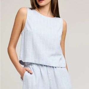 NWT!! Gentle Fawn River cropped tank Sky stripe